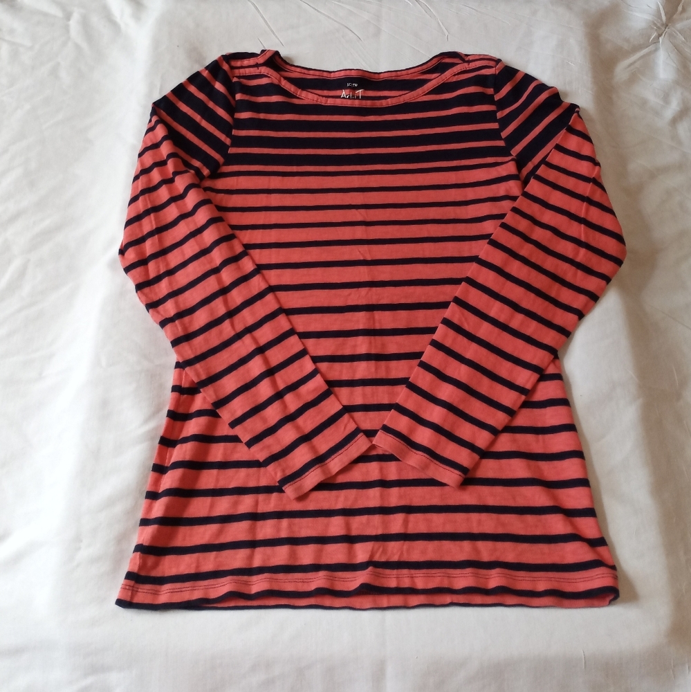 Women's J Crew Artist Boatneck Long Sleeve Blouse